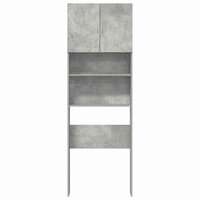 Wasmachinekast 64x24x190 cm bewerkt hout betongrijs 5