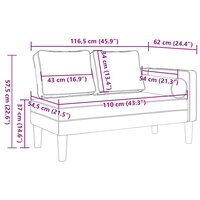 Chaise longue met kussens kunstleer wijnrood 8