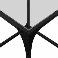 3-delige Tafeltjesset met transparant glazen blad staal 8