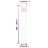 Buitenvloerlamp met stopcontact 110 cm roestvrijstaal zilver 7
