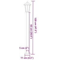 Vloerlamp voor buiten 3 st 120 cm roestvrijstaal zilverkleurig 7