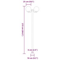 Buitenvloerlampen 3 st 215 cm roestvrij staal zilverkleurig 7