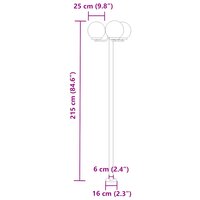 Vloerlamp voor buiten 2 st 215 cm roestvrij staal zilverkleurig 7