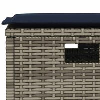 5-delige Tuinset met kussens poly rattan grijs 5
