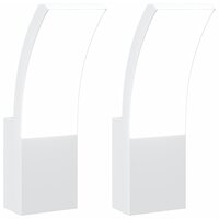 Buitenwandlampen 2 st LED gegoten aluminium wit 2