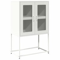 Hoge kast 68x39x107 cm staal wit 2