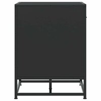 Schoenenbank 60x40x53,5 cm bewerkt hout en metaal zwart 5