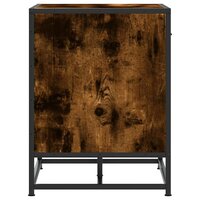 Schoenenbank 60x40x53,5 cm bewerkt hout en metaal gerookt eiken 5