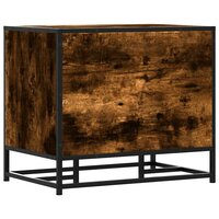 Schoenenbank 60x40x53,5 cm bewerkt hout en metaal gerookt eiken 6