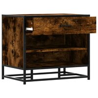 Schoenenbank 60x40x53,5 cm bewerkt hout en metaal gerookt eiken 7