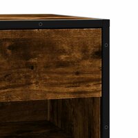 Schoenenbank 60x40x53,5 cm bewerkt hout en metaal gerookt eiken 8