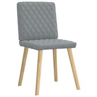 Eetkamerstoelen 2 st stof lichtgrijs 4