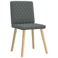 Eetkamerstoelen 2 st stof donkergrijs 4