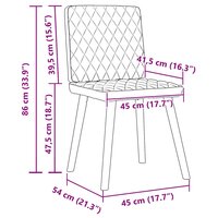 Eetkamerstoelen 2 st stof donkergrijs 9