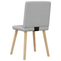 Eetkamerstoelen 2 st stof wolk grijs 6