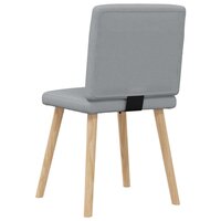 Eetkamerstoelen 2 st stof lichtgrijs 6