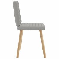 Eetkamerstoelen 2 st stof wolk grijs 5