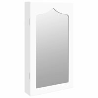 Sieradenkast met spiegel wandgemonteerd 37,5x10x67 cm wit 2