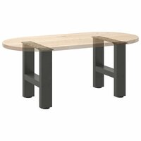 Salontafelpoten 2 st 30x(30-31) cm staal antracietkleurig 8