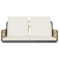 Schommelbank met kussens 105x58x38 cm poly rattan en staal 4