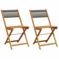 Bistrostoelen 2 st massief acaciahout en touw grijs 2