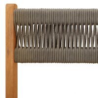 Bistrostoelen 2 st massief acaciahout en touw grijs 9