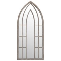 Tuinspiegel 100x45 cm ijzer zandkleurig 2