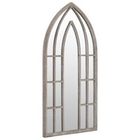 Tuinspiegel 100x45 cm ijzer zandkleurig 3