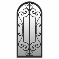 Tuinspiegel 100x45 cm ijzer zwart 2