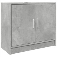 Wastafelkast 63x29x55 cm bewerkt hout betongrijs 2