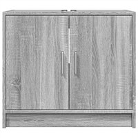 Wastafelkast 63x29x55 cm bewerkt hout grijs sonoma eikenkleurig 4