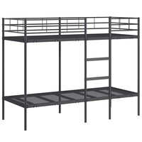 Stapelbed zonder matras 80x200 cm staal zwart 2