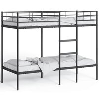 Stapelbed zonder matras 80x200 cm staal zwart 4
