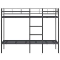 Stapelbed zonder matras 80x200 cm staal zwart 5