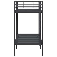 Stapelbed zonder matras 80x200 cm staal zwart 6