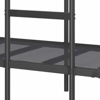Stapelbed zonder matras 80x200 cm staal zwart 9