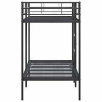 Stapelbed zonder matras 90x190 cm staal zwart 6