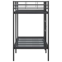 Stapelbed zonder matras 90x200 cm staal zwart 6