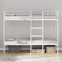 Stapelbed zonder matras 80x200 cm staal wit 3