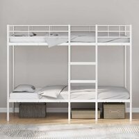 Stapelbed zonder matras 100x190 cm staal wit 3