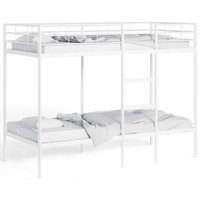 Stapelbed zonder matras 100x190 cm staal wit 4