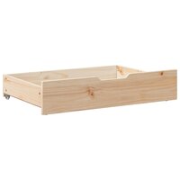Bedlades 2 st met wieltjes 85x55x17 cm massief grenenhout 4