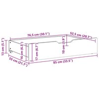 Bedlades 2 st 85x55x17 cm massief grenenhout wit 8