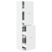 Apothekerskast 40x41x174,5 cm bewerkt hout wit 2