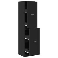 Apothekerskast 40x41x174,5 cm bewerkt hout zwart 2