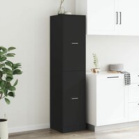 Apothekerskast 40x41x174,5 cm bewerkt hout zwart 4