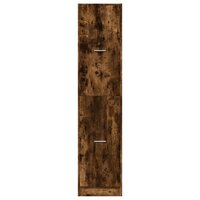 Apothekerskast 40x41x174,5 cm bewerkt hout gerookt eikenkleurig 5