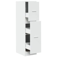 Apothekerskast 30x41x118 cm bewerkt hout wit 2