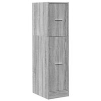 Apothekerskast 30x41x118 cm bewerkt hout grijs sonoma eiken 3