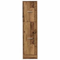 Apothekerskast 30x41x118 cm bewerkt hout oud houtkleurig 5